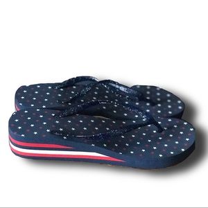 American Flag Platform Sandals